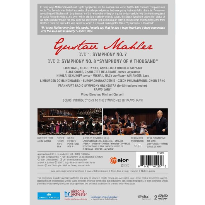 Mahler: Symphonies 7 & 8, Paavo Jarvi - slide-1