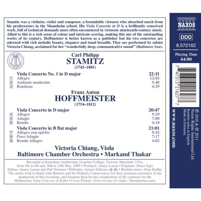 Stamitz & Hoffmeister: Viola Concertos - slide-1