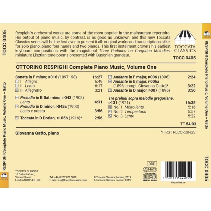 Respighi: Complete Piano Music Vol. 1 - slide-1