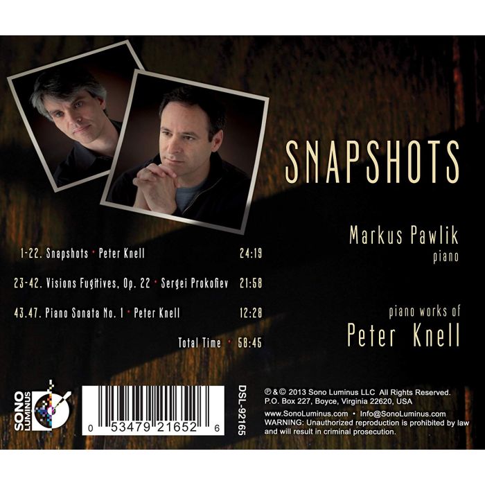 Knell: Snapshots & Piano Sonata No. 1 Prokofiev: Visions Fugitives - slide-1
