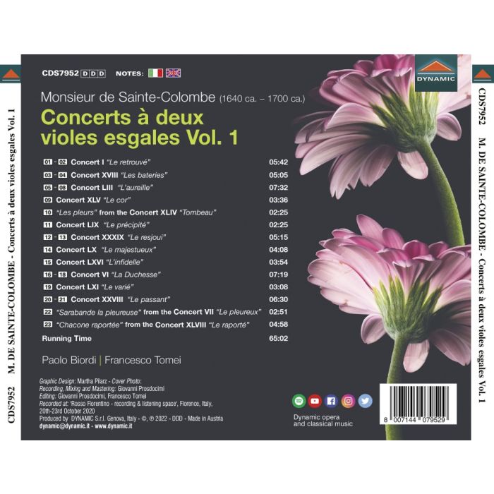 Sainte-Colombe: Concerts à deux violes esgales Vol. 1 - slide-1
