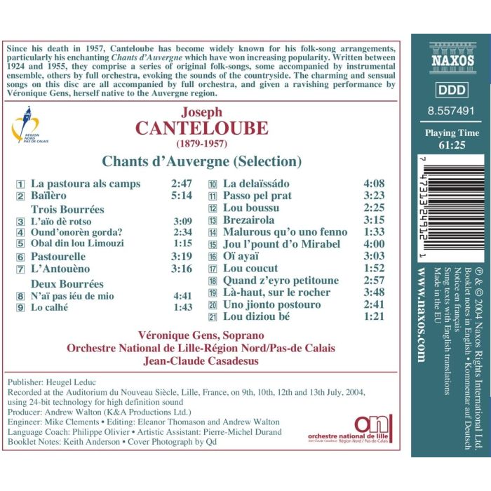 CANTELOUBE: Chants d'Auvergne - slide-1