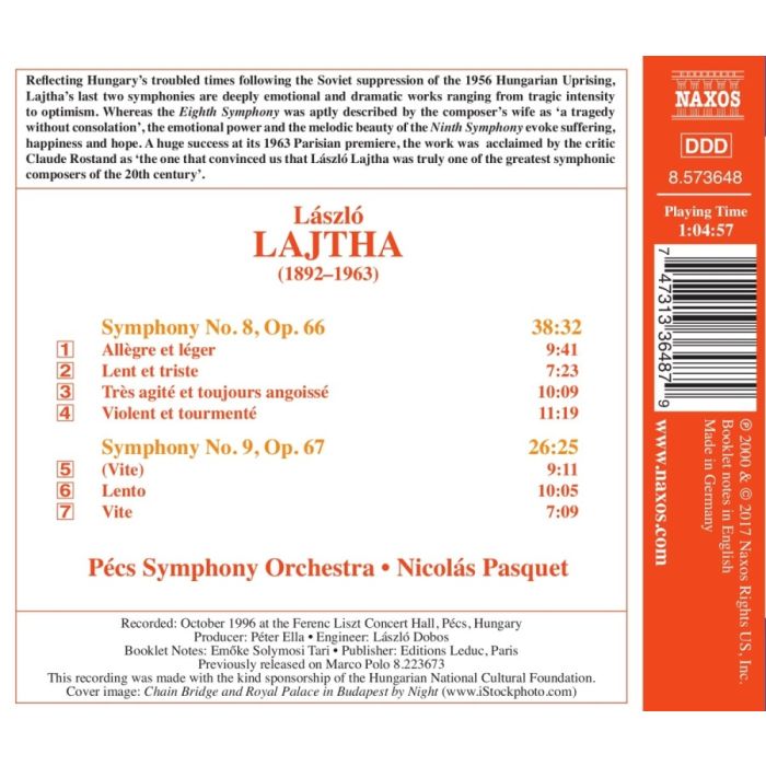 Lajtha: Symphonies Nos. 8 & 9 - slide-1