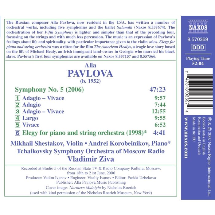 PAVLOVA: Symphony No. 5, Elegy - slide-1