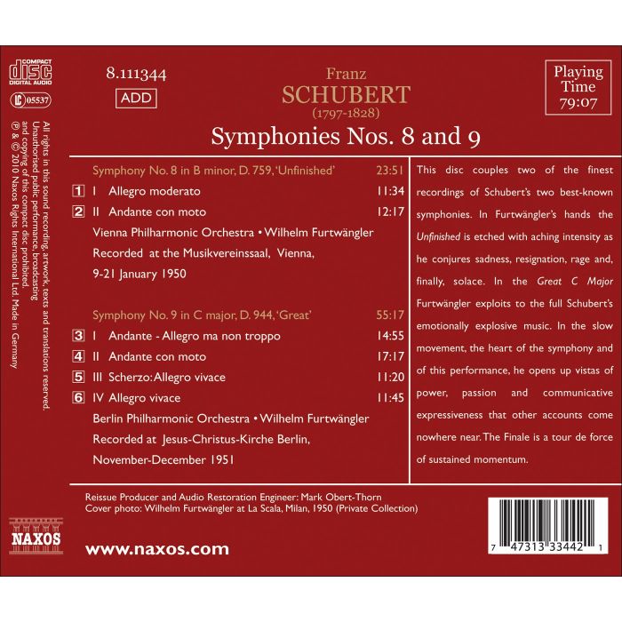 Schubert: Symphonies Nos. 8 & 9 - slide-1