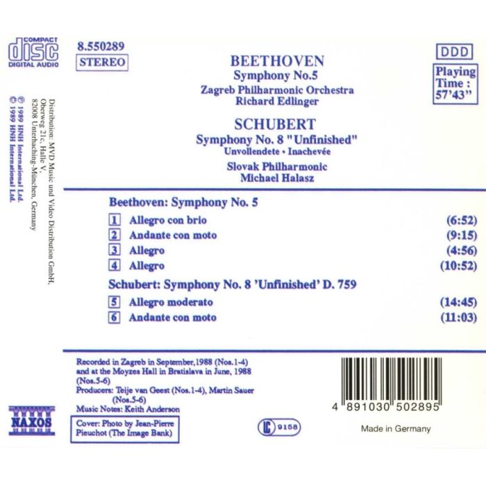 BEETHOVEN: Symphony No. 5 / SCHUBERT: Symphony No. 8 - slide-1