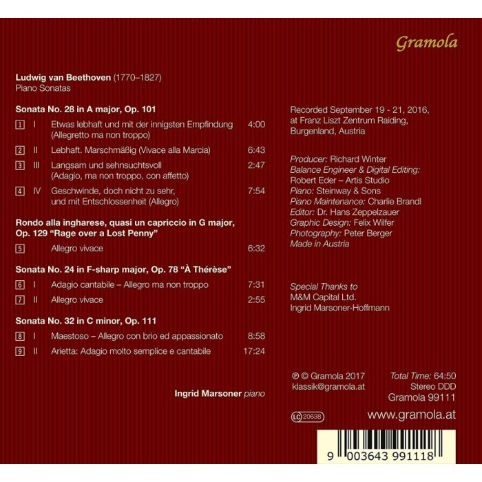 Beethoven: Sonatas op.78; 101; 111 - slide-1
