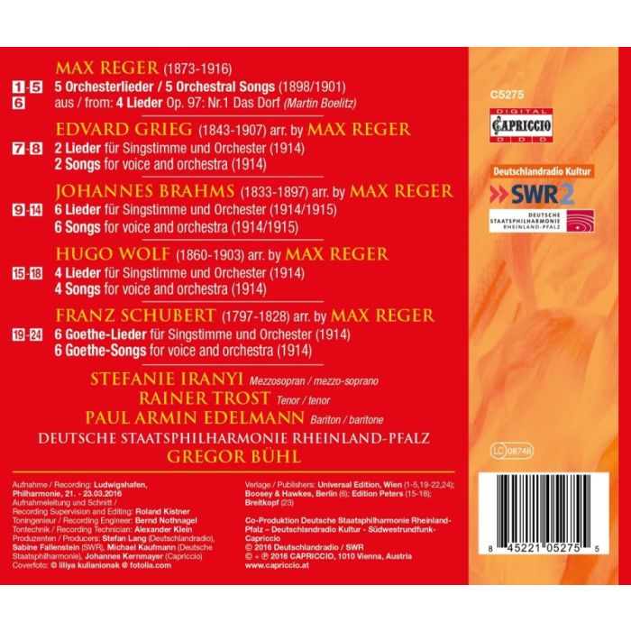 Reger: Orchestral Songs - slide-1