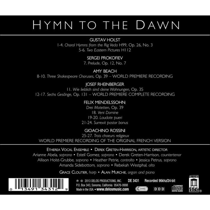 Hymn to the Dawn - Holst, Prokofiev, Beach, Rheinberger, Mendelssohn, ... - slide-1