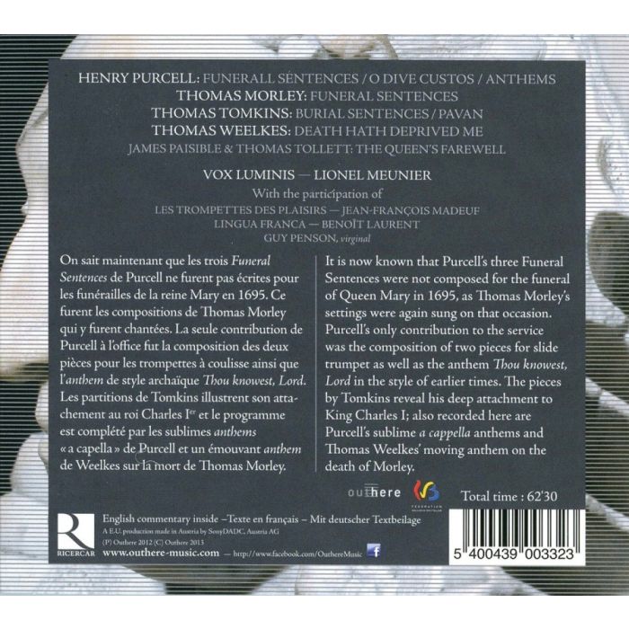 English Royal Funeral Music - Purcell, Morley, Tomkins - slide-1