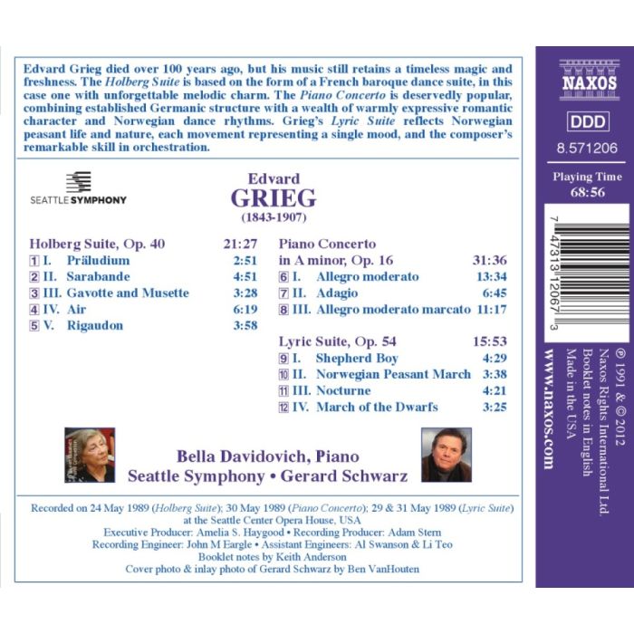 GRIEG: Piano Concerto; From Holberg's Time; Lyric Suite - slide-1