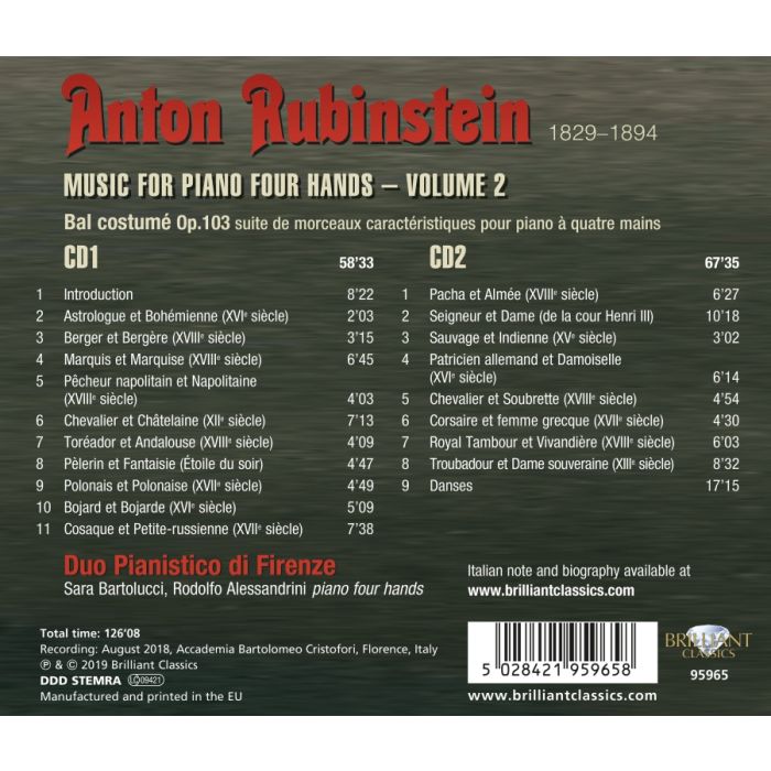 Rubinstein: Music for Piano Four Hands Vol. 2 - slide-1