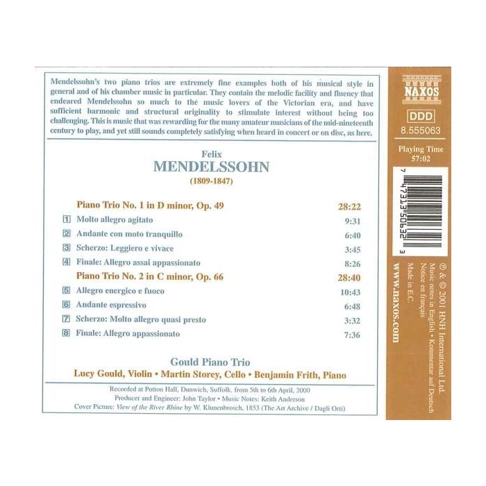 MENDELSSOHN: Piano Trios Nos. 1 and 2 - slide-1