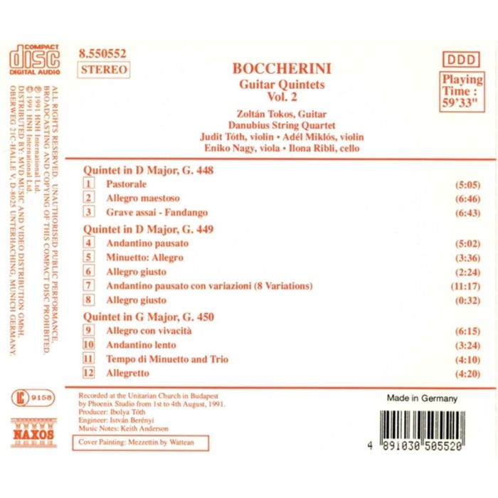 BOCCHERINI: Guitar Quintet vol.2 - slide-1