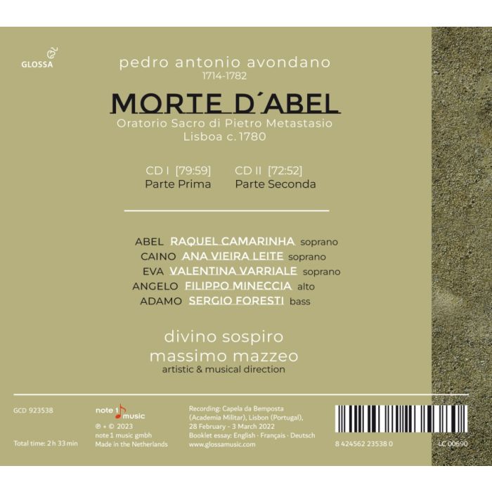 Avondano: Morte d’Abel (Oratorio) - slide-1