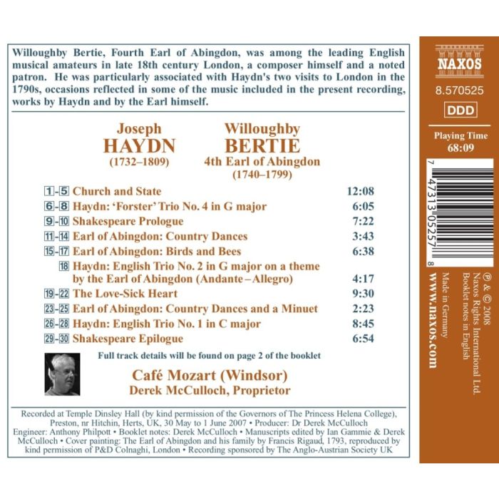 HAYDN and the EARL OF ABINGDON  -  Songs - slide-1
