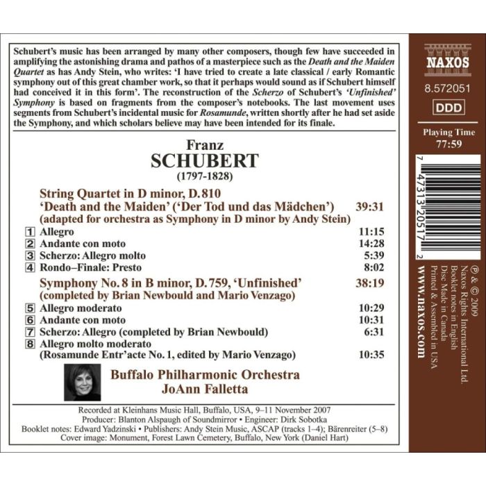 Schubert: Der Tod und das Mädchen (adapted for orchestra), Symphony No. 8 (completed by Brian Newbould) - slide-1