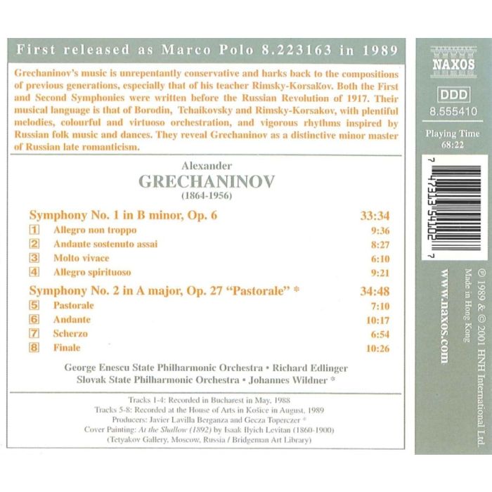 GRECHANINOV: Symphonies Nos. 1 and 2 - slide-1