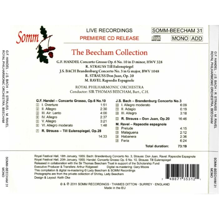 The Beecham Collection: Handel, R. Strauss, J.S. Bach & Ravel - slide-1