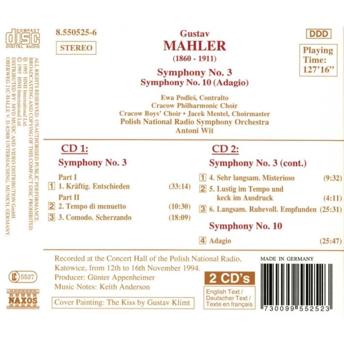 Mahler.: Symphony No. 3 / Symphony No. 10 - slide-1