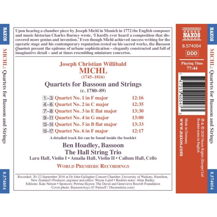 Michl: Quartets for Bassoon and Strings - slide-1
