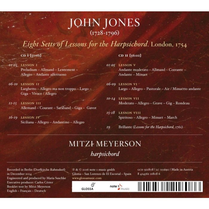Jones: Eight Setts of Lessons for the harpsichord, London 1754 - slide-1