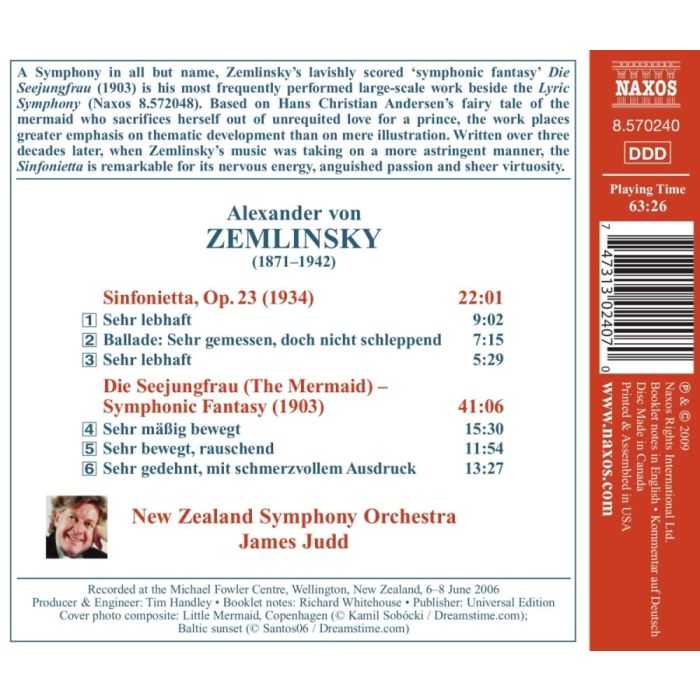 Zemlinsky: Die Seejungfrau (The Mermaid) – Symphonic Fantasy, Sinfonietta Op. 23 - slide-1