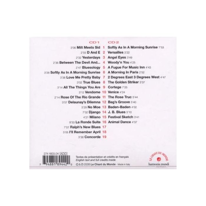 MODERN JAZZ QUARTET - A Morning In Paris  (2 CD) - slide-1