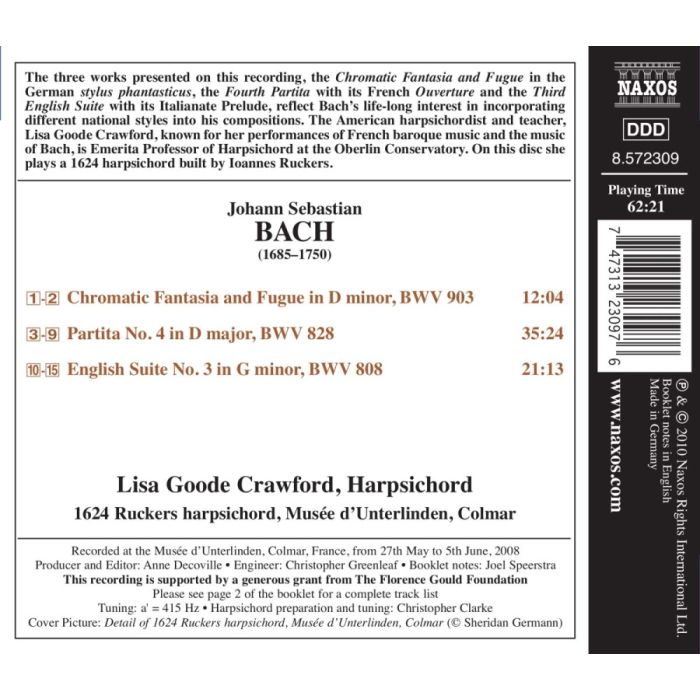 BACH: Chromatic Fantasia and Fugue, Partita No. 4, English Suite No. 3 - slide-1