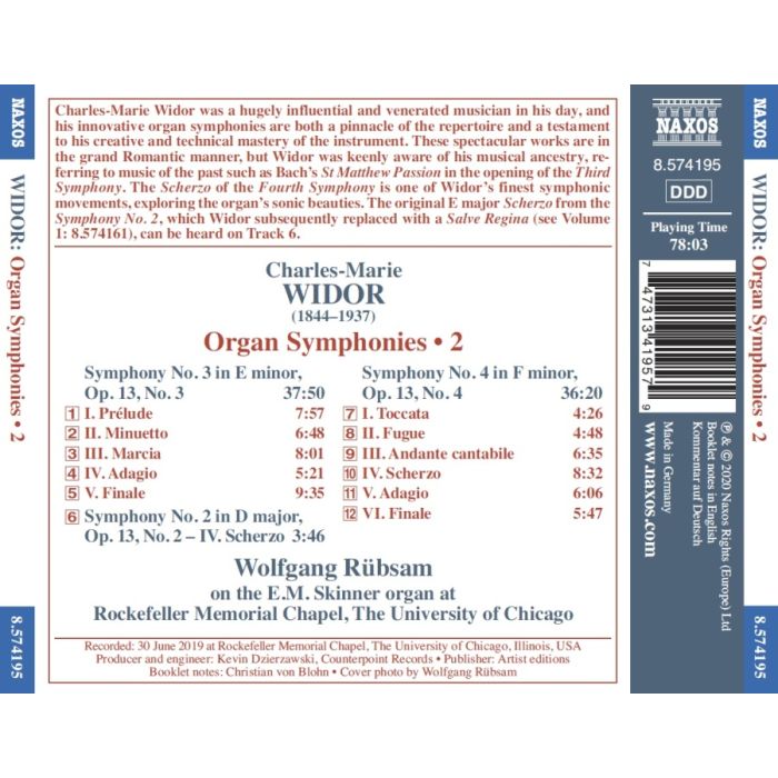 Widor: Organ Symphonies Vol. 2 - slide-1