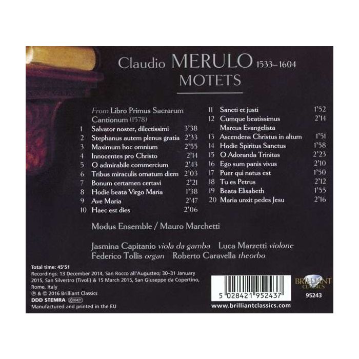 Merulo: Motets - slide-1