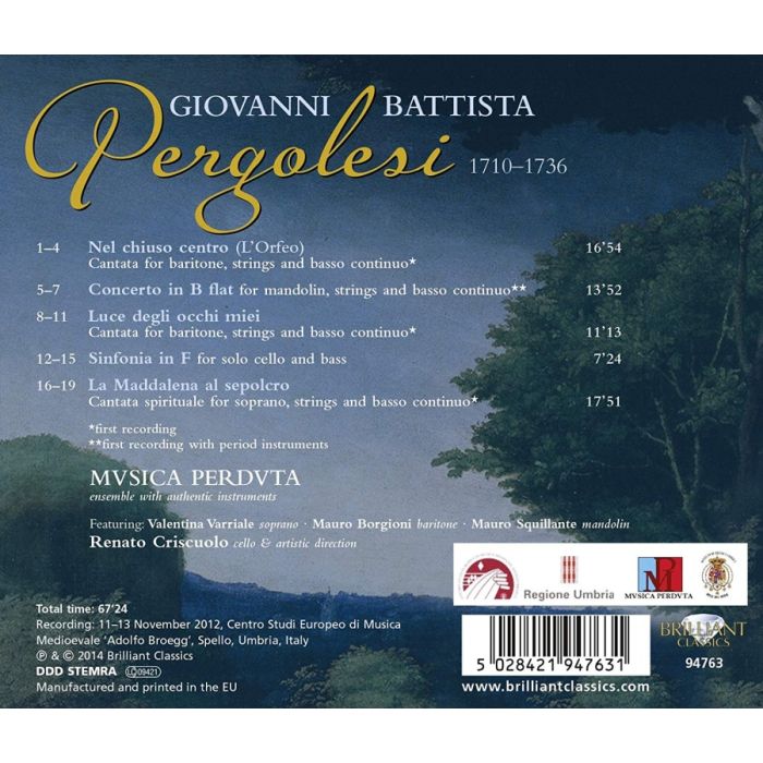 Pergolesi: Cantatas and Concertos - slide-1