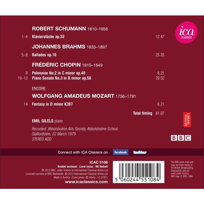 Schumann: 4 Klavierstücke op. 32, Brahms: 4 Ballades op. 10, Chopin: Polonaise No. 2, Piano Sonata No. 3 - slide-1