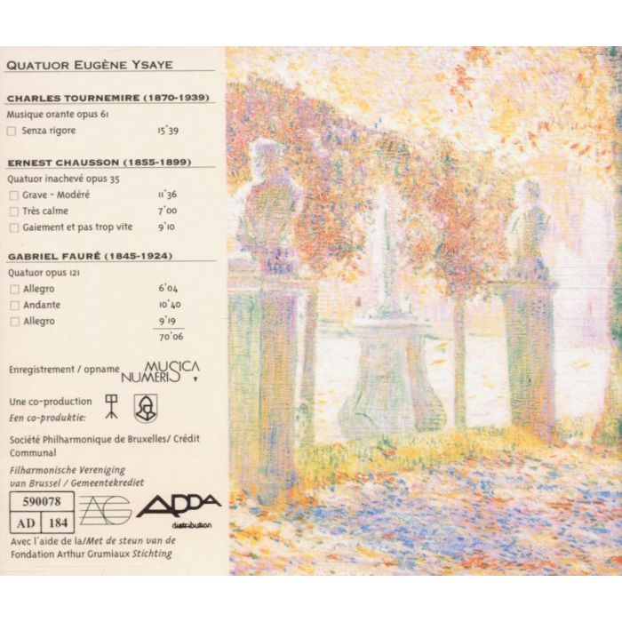 Chausson/Tournemire/Fauré: Quatuors à cordes français - slide-1