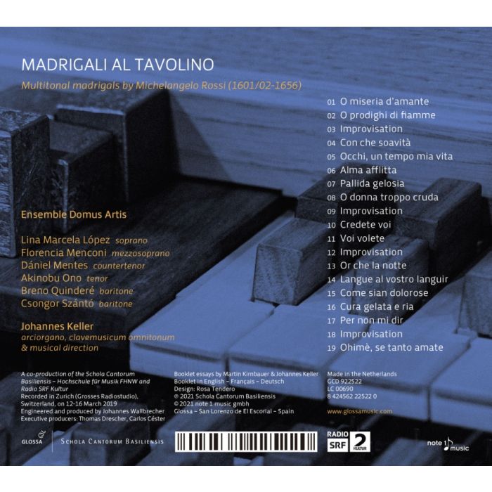 Madrigali al tavolino - Multitonal madrigals by Michelangelo Rossi - slide-1