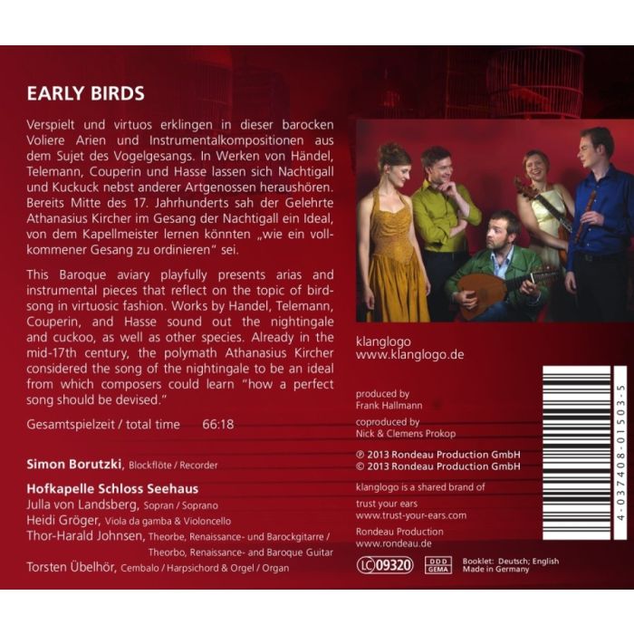 Early Birds - Caix d’Hervelois, Couperin, Daquin, van Eyck, Graupner, Handel, Hasse, Linley, Telemann, ... - slide-1