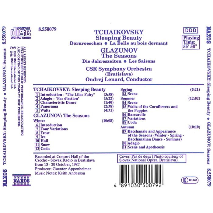 TCHAIKOVSKY: Sleeping Beauty / GLAZUNOV: The Seasons - slide-1