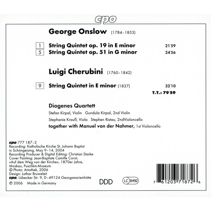 CHERUBINI / ONSLOW: String quintets - slide-1