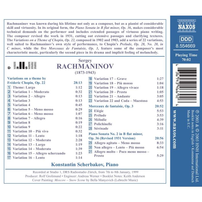RACHMANINOV: Piano sonata no. 2 - slide-1