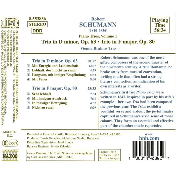 SCHUMANN: Piano Trios vol. 1 - slide-1