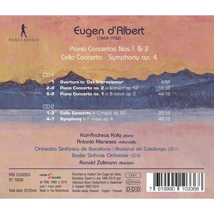 d'Albert: Piano Concertos Nos. 1 and 2; Cello Concerto; Symphony op. 4 - slide-1