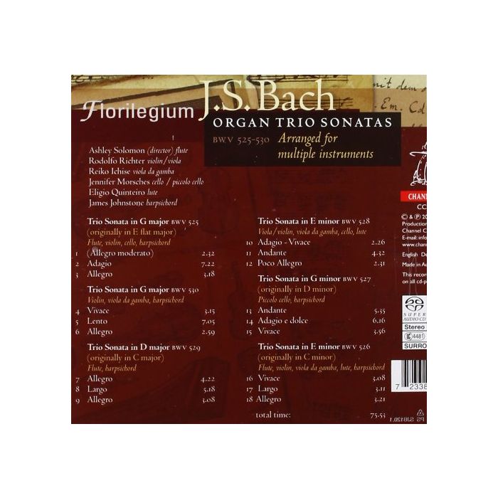Bach: Organ Trio Sonatas - aranżacja na różne instrumenty - slide-1