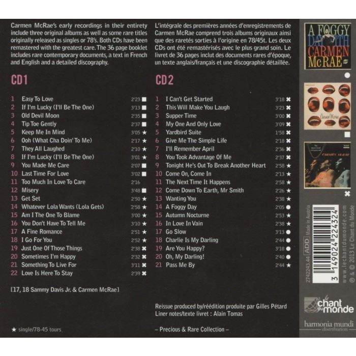 Carmen McRae: Precious & Rare -  The complete (1946-1955) - slide-1