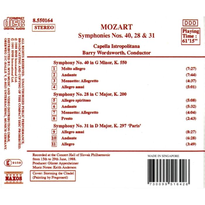Mozart Symphonies 40, 28 & 31 - slide-1
