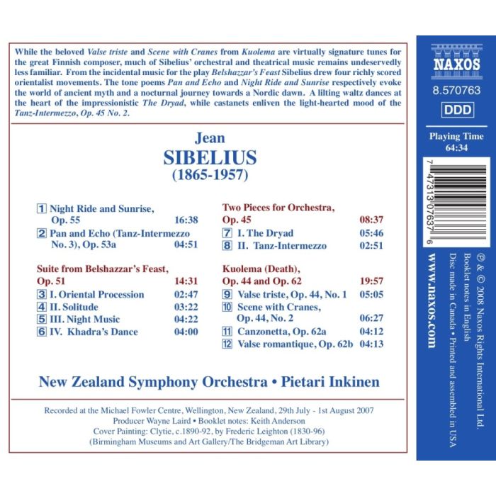Sibelius: Night Ride and Sunrise, Belshazzar’s Feast, Kuolema - slide-1