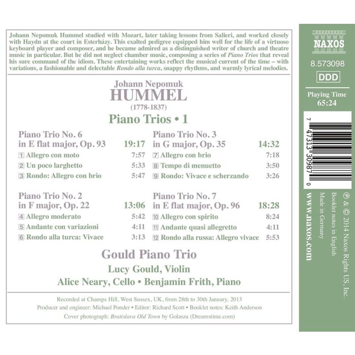 Hummel: Piano Trios Vol. 1 - slide-1