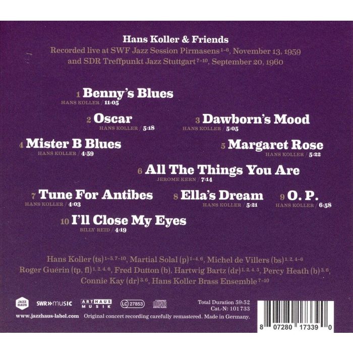 Hans Koller & Friends, Live Recordings from Pirmasens 1959 & Stuttgart 1960 - slide-1