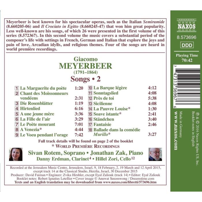 Meyerbeer: Songs Vol. 2 - slide-1
