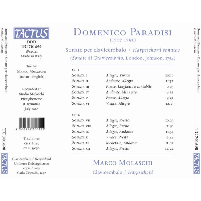 Paradisi: Harpsichord Sonatas - slide-1