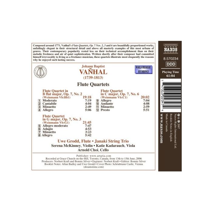 VANHAL: Flute Quartets Op. 7 - slide-1